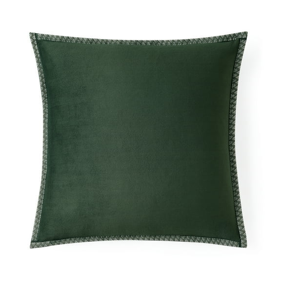 Pawz Decorative Plush Fleece Soft Accent Pine Green 20"x20" Pillow, for Adults and Teens