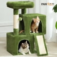 thumbnail image 1 of PAWZ Road 30" Cat Tree Condo with Sisal Scratching Post Tower Ramp for Indoor Cats,Green, 1 of 10