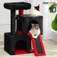 thumbnail image 1 of PAWZ Road 30" Cat Tree Condo with Sisal Scratching Post Tower Ramp for Indoor Cats,Black, 1 of 9