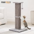 thumbnail image 1 of PAWZ Road 31" Natural Sisal Cat Scratching Post for Indoor Cat Scratcher with Plush Large Base, Gray, 1 of 11