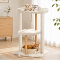 thumbnail image 1 of PAWZ Road 35"Wood Cat Tree with Scratching Posts for Small Cats, Large Platforms,Large Perches, Multi-Level Cat Tower, 1 of 10