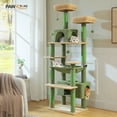 thumbnail image 1 of PAWZ Road 73"Cat Tree for Large Cats Multi Level Play Tower Condo 7 Sisal Cat Scratching Posts,Green, 1 of 12