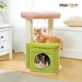thumbnail image 1 of PAWZ Road Cat Tree Condo 27" Cat Tower with Large Top Perch and Scratching Posts for Kittens and Medium Cats, Pink, 1 of 10