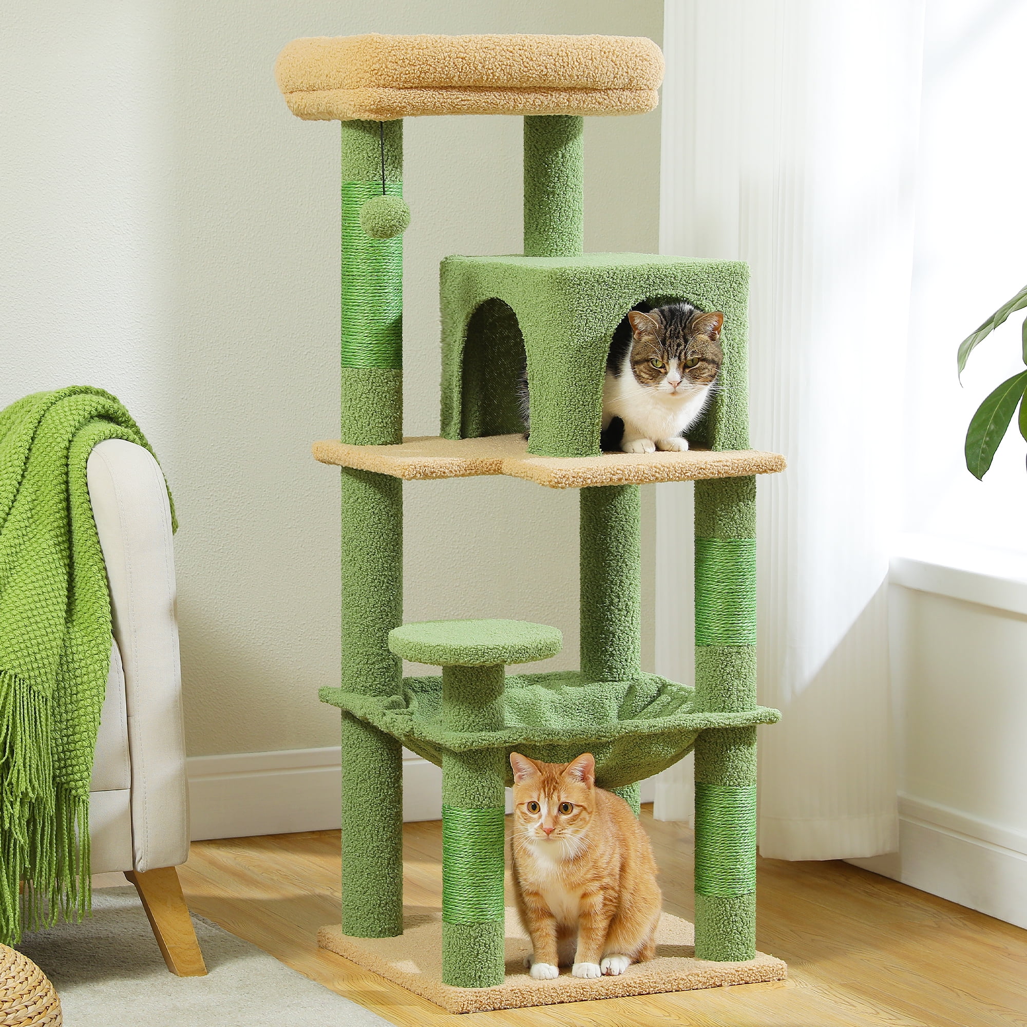 PAWZ Road Cat Tree Condo 46" with Sisal Cover