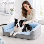 PAWZ Road Cooling Dog Beds for Summer, Orthopedic Dog Sofa with Removable Cover, Summer Bed for Large Dogs, S-XL, Blue deal from Walmart