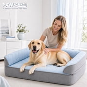 PAWZ Road Cooling Dog Beds for Summer, Orthopedic Dog Sofa with Removable Cover, Summer Bed for Large Dogs, S-XL, Blue deal from Walmart