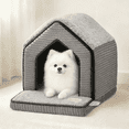 thumbnail image 1 of PAWZ Road Dog Cave Bed, Soft Pet Cave with Removable Cushion, Cozy Pet House for Small Dogs & Cats, Gray, 1 of 10