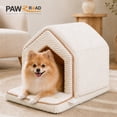 thumbnail image 1 of PAWZ Road Dog Cave Bed, Soft Pet Cave with Removable Cushion, Cozy Pet House for Small Dogs & Cats, White, 1 of 11