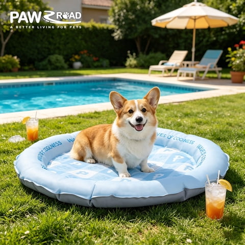 Pawz Road Dog Cooling Mat, Self Cooling Gel Mat for Summer, Summer Bed for Dogs & Cats All Sizes, Blue