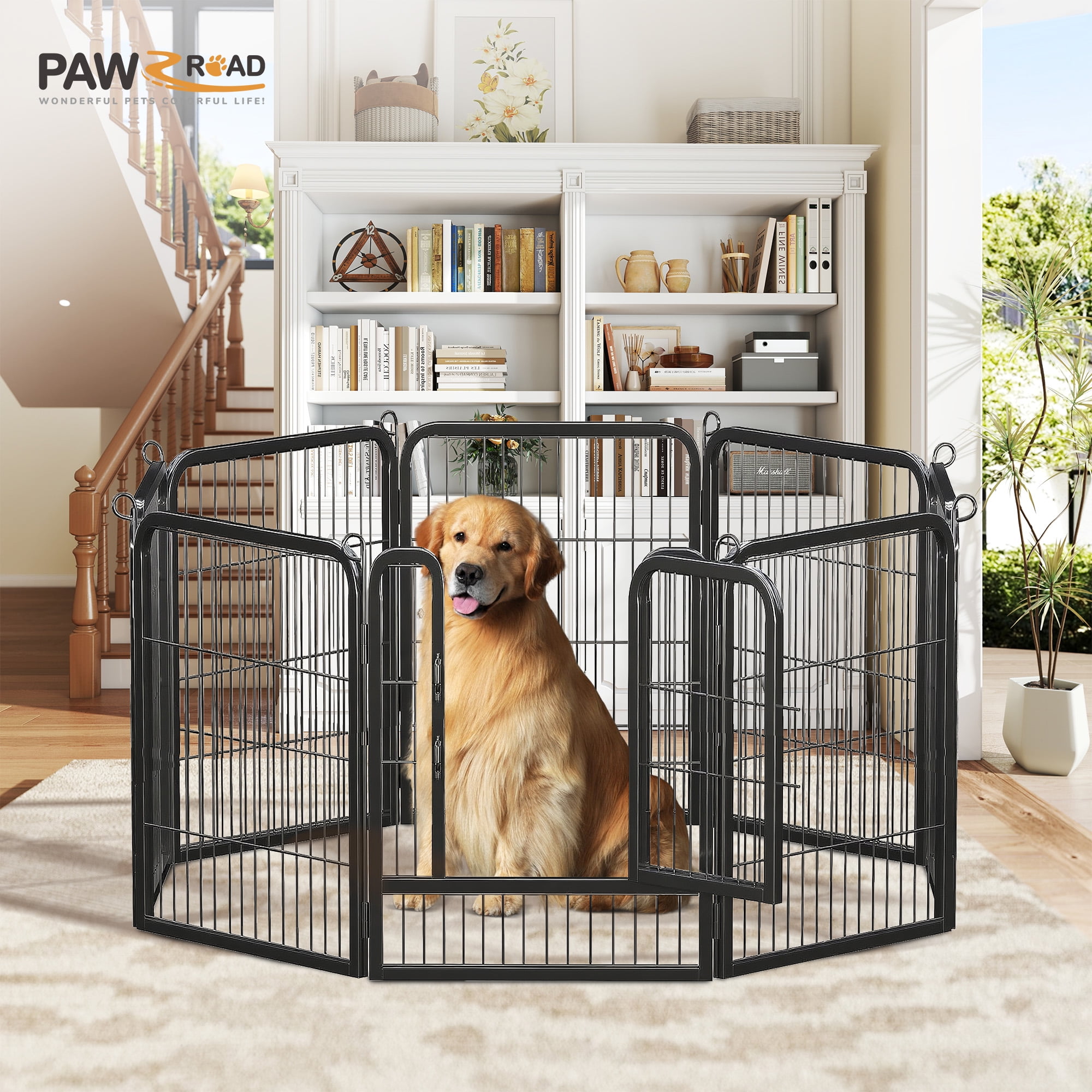 IRIS USA 24" Exercise 4-Panel Pet Playpen, Dog Playpen For Puppy Small