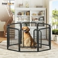 thumbnail image 1 of PAWZ Road Dog Crate Heavy Duty for Indoor & Outdoor,40 inch 8 Panels, Metal Dog Playpen for Small Dog RV Camping & Yard, Black, 1 of 12