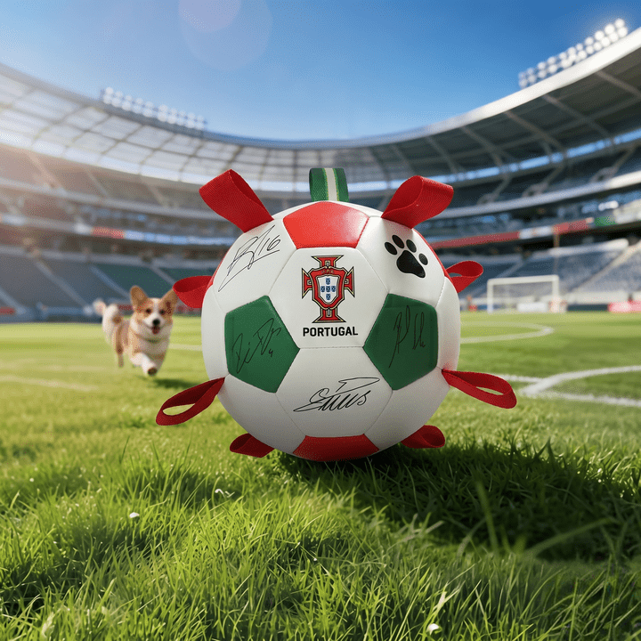 PAWZ Road Dog Toy Portugal Team Signature Football Interactive Toy