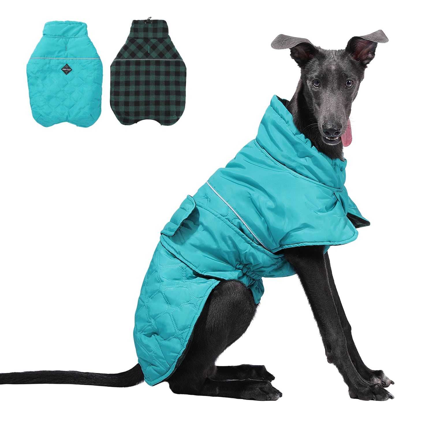 PAWZ Road Dog Winter Coat Warm Plush Jacket Windproof Dog Clothes XL