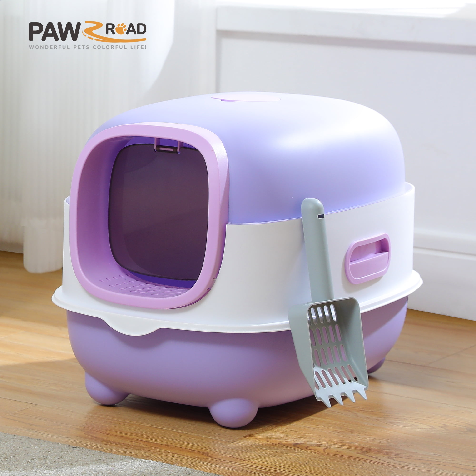 PAWZ Road Fully Enclosed Cat Litter Box with Removable Door 3in1 Cat