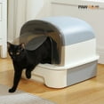 thumbnail image 1 of PAWZ Road Large Cat Litter Box with Scoop Litter Box with Lid Double-layer Leak-proof Litter Box for Cat, Gray, 1 of 21