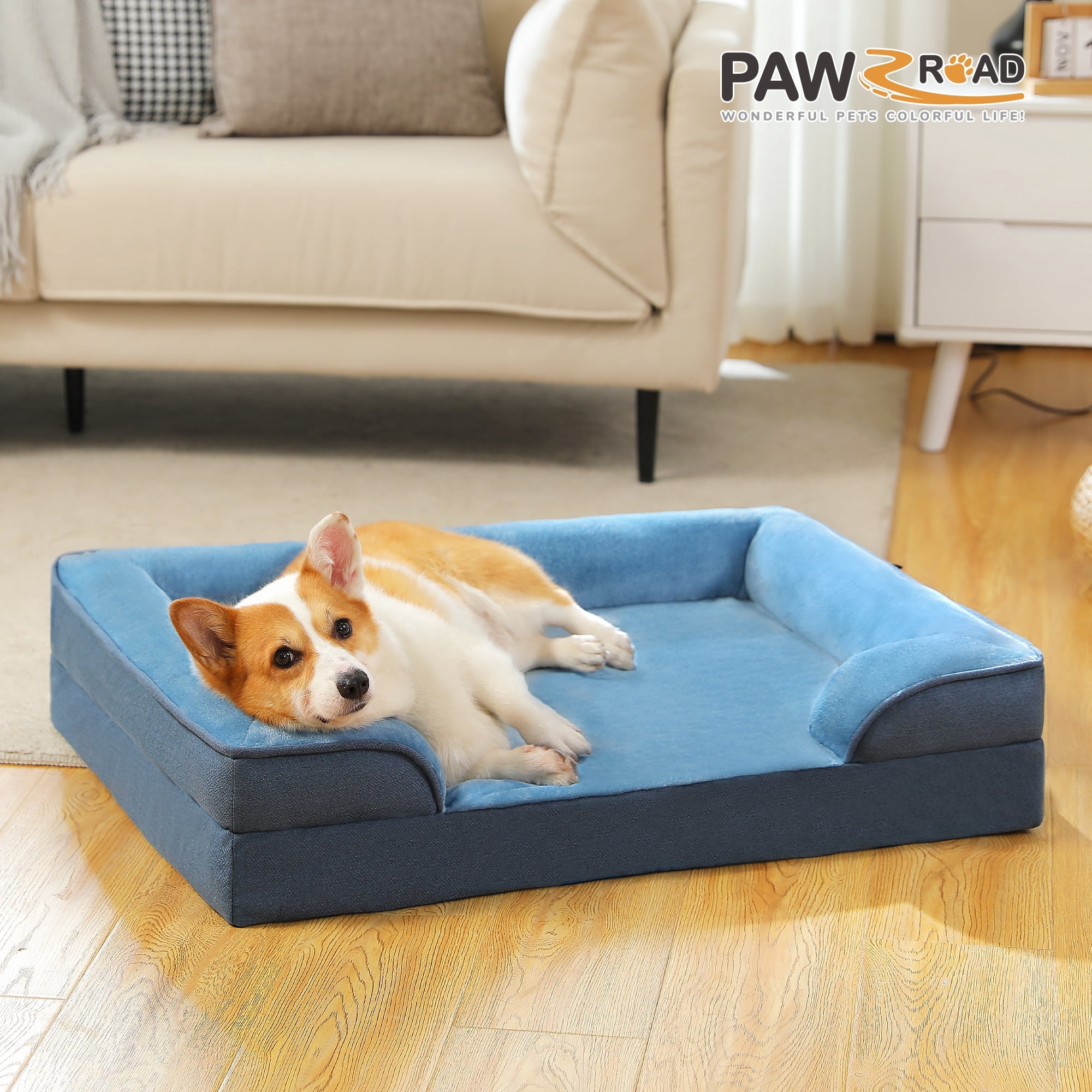 Dog Bed With Removable Washable Cover