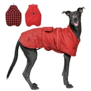 PAWZ Road Warm Dog Winter Coat Reversible Plaid Dog Vest Apparel Cold Weather Jacket for All Dogs (XS-3XL), Red