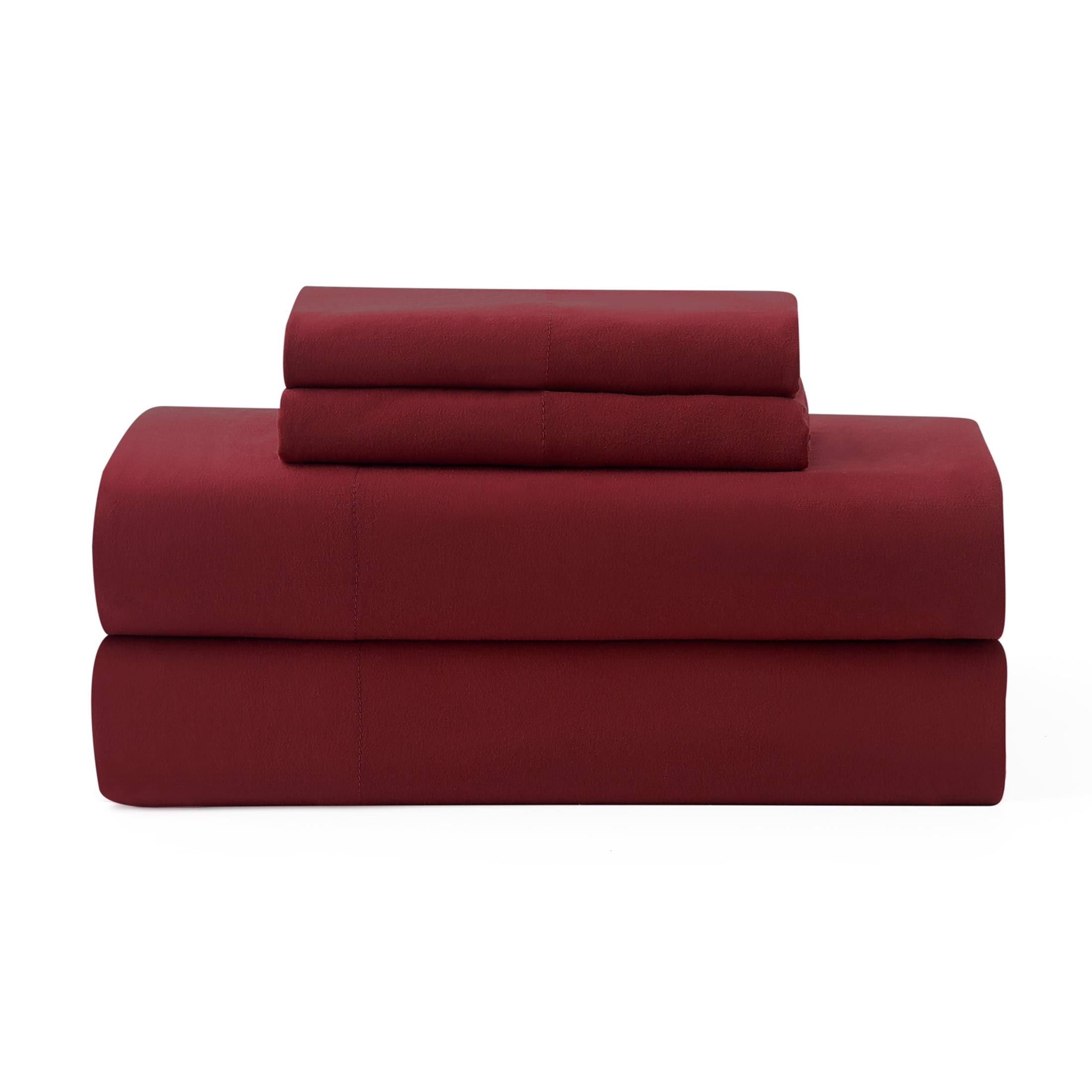 Pawz Red King Sheet Set, Soft Microfiber Bed Sheets with 2 Pillowcases, for Adults and Teens