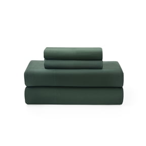 Pawz Queen Pine Green Sheet Set, Soft Microfiber Bed Sheets with 2 Pillowcases, for Adults and Teens