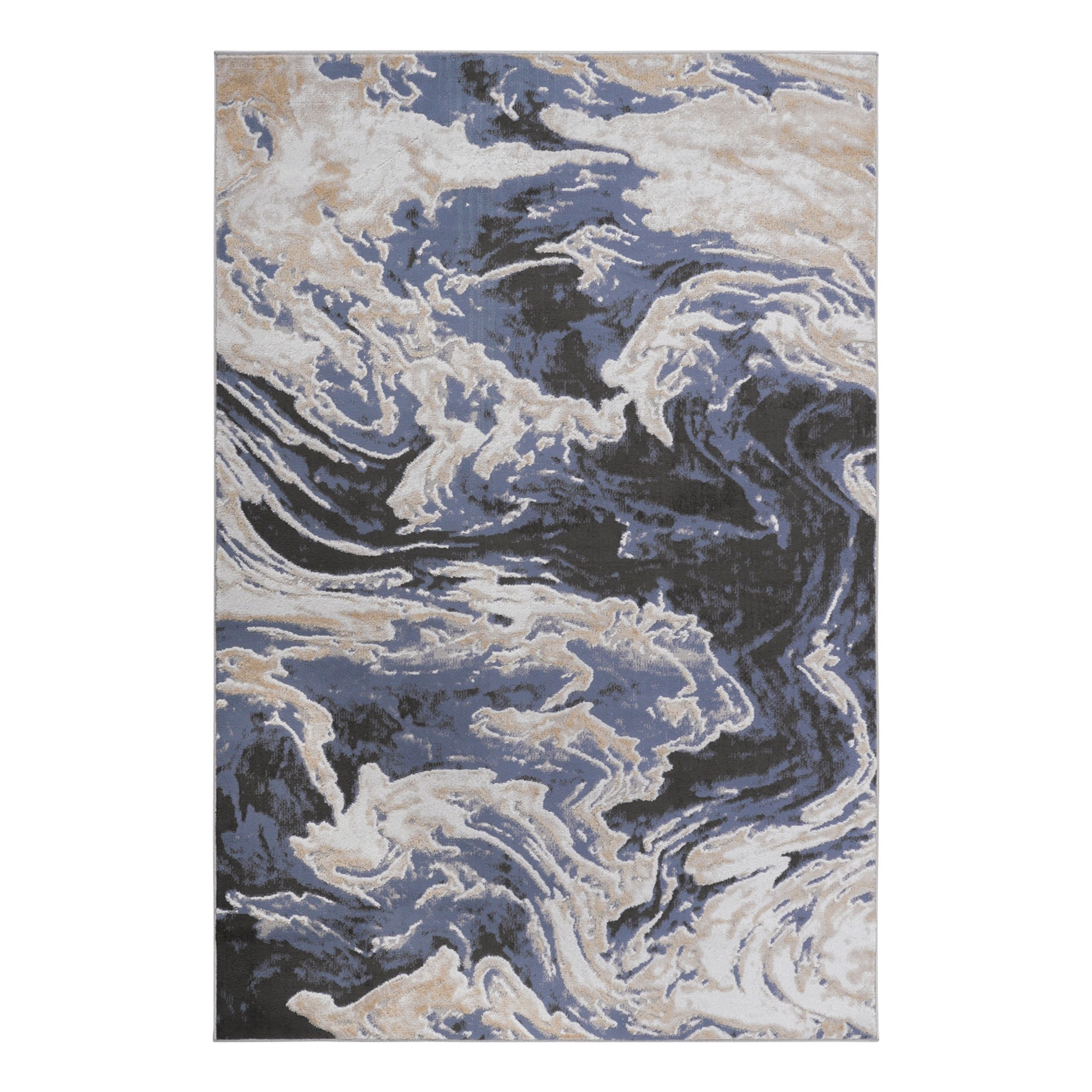 PAYAS Collection 6X9 Abstract Area Rug,Blue