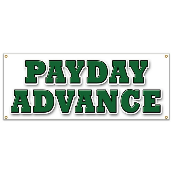PAYDAY ADVANCE BANNER SIGN quick ez easy credit loans fast money title loan