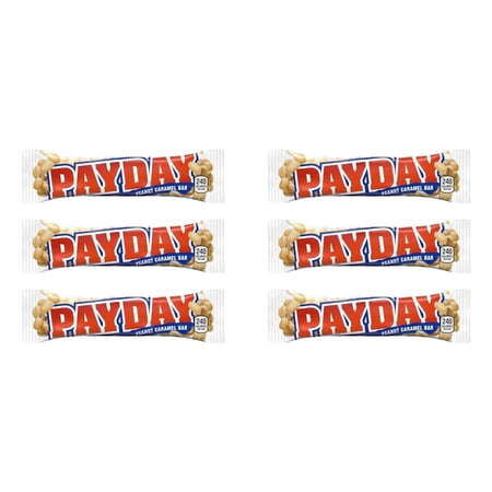PAYDAY Caramel Candy Bars, 1.85 oz (6 Count)