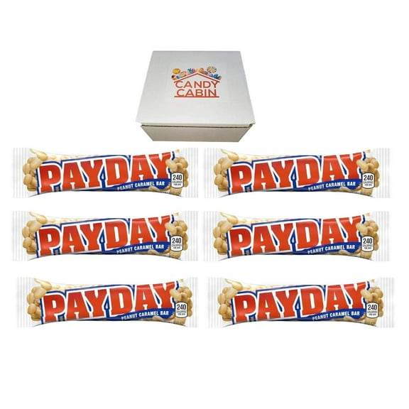PAYDAY Peanut Caramel 1.85 Oz Bars By CANDY CABIN Peanut Caramel, 6 Pack