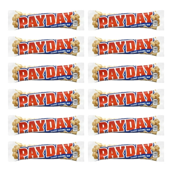 PAYDAY Peanut Caramel Candy Bars, 1.85 oz (12 Count)