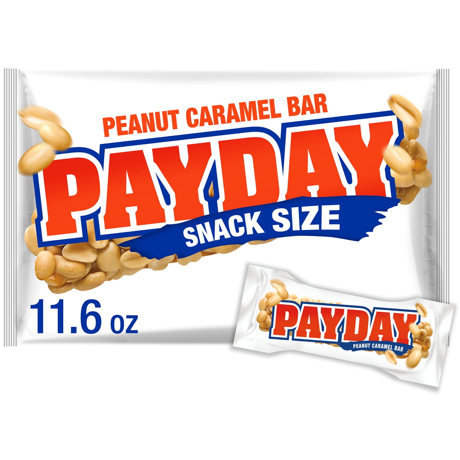 PAYDAY Snack Size Peanut Caramel Bars, 11.6 oz