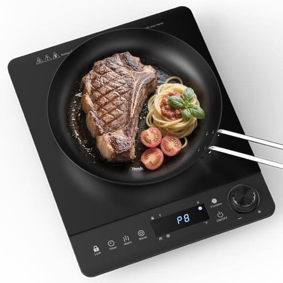 PAYISHO Induction Cooktop,Single Portable Induction Cooker Countertop Burner For Cooking,8 Power Levels&8 Temp Setting,3-Hour Timer Child Safety Lock