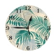 thumbnail image 1 of PAYOHTO 10''Wall Clock Beige Tropical Plant Leaves, Frameless Battery Operated Silent Non-Ticking Electronic Clock for Office Living Room Bedroom, 1 of 1