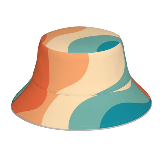PAYOHTO 70s' Colors Bucket Hats for Women Men, Beach Summer Outdoor Fisherman Hat for Boy Girl