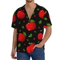 thumbnail image 1 of PAYOHTO Apples Mens Hawaiian Casual Short-sleeved Shirt Tropical Summer Beach Button Down Shirts, 1 of 7
