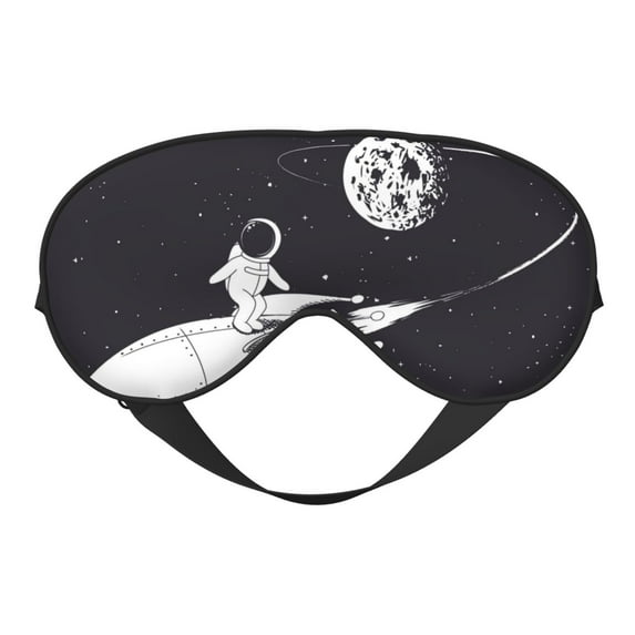 PAYOHTO Astronaut Soft Sleep Mask Comfort Pure Silk Eye Cover for Travel Office Camping