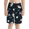 thumbnail image 1 of PAYOHTO Boy Swim Trunks Large Size 14-16 Teens Boy Beach Board Shorts Space Rocket Planet Quick Dry Bathing Suit Swimwear, 1 of 9