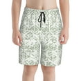 thumbnail image 1 of PAYOHTO Boy Swim Trunks Medium Size 10-12 Teens Boy Beach Board Shorts Continuous Vine Background Quick Dry Bathing Suit Swimwear, 1 of 9
