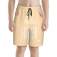 thumbnail image 1 of PAYOHTO Boy Swim Trunks Small Size 7-8 Teens Boy Beach Board Shorts Hello Summer Banner Golden Beach Quick Dry Bathing Suit Swimwear, 1 of 9
