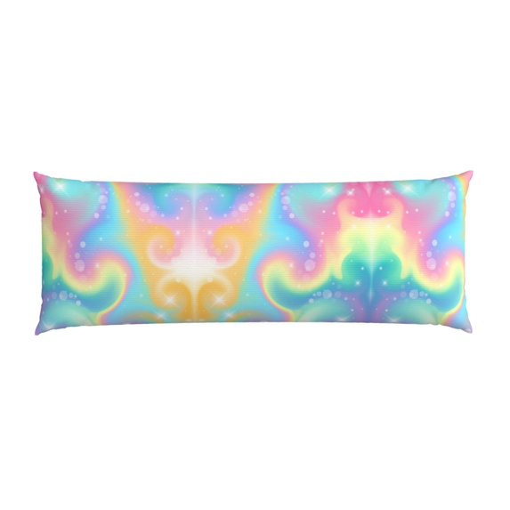 PAYOHTO Cute Cartoon Girly Pastel Colors Long Body Pillowcase 20x60 inch Premium Plush Fabric with Hidden Zipper