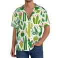 thumbnail image 1 of PAYOHTO Different Cactus Mens Hawaiian Casual Short-sleeved Shirt Tropical Summer Beach Button Down Shirts, 1 of 7