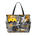 thumbnail image 1 of PAYOHTO Drawing Sport Print Large Beach Tote Bags for Womens Mens Sandproof Swim Pool Bag with Zipper for Travel Vacation, 1 of 7