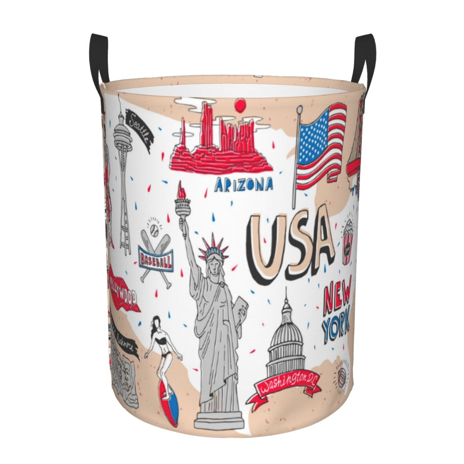 PAYOHTO Foldable Laundry Room Hamper Bucket Waterproof Bathroom Basket ...