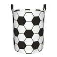 thumbnail image 1 of PAYOHTO Foldable Laundry Room Hamper Bucket Waterproof Bathroom Basket for College Student Living Room Storage Pillows Blankets Classic Football Black and White Theme, 1 of 8