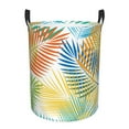 thumbnail image 1 of PAYOHTO Foldable Laundry Room Hamper Bucket Waterproof Bathroom Basket for College Student Living Room Storage Pillows Blankets Leaves Palm Tree, 1 of 8