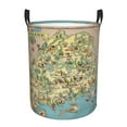 thumbnail image 1 of PAYOHTO Foldable Laundry Room Hamper Bucket Waterproof Bathroom Basket for College Student Living Room Storage Pillows Blankets Maine, 1 of 8