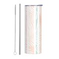 thumbnail image 1 of PAYOHTO Girly Striped Tropical PalmLeaves 20 Oz Stainless Steel Mug Tumblers Cup for Men Women Insulated Slim Thin Travel Tumbler, 1 of 7