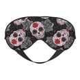 thumbnail image 1 of PAYOHTO Gothic Skulls Roses Thorns Devilish Soft Sleep Mask Comfort Pure Silk Eye Cover for Travel Office Camping, 1 of 7