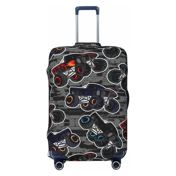 PAYOHTO Highly Elastic Spandex Suitcase Cover Luggage Cover Large Fits 25 to 28 Inch Boys Truck Car Pattern