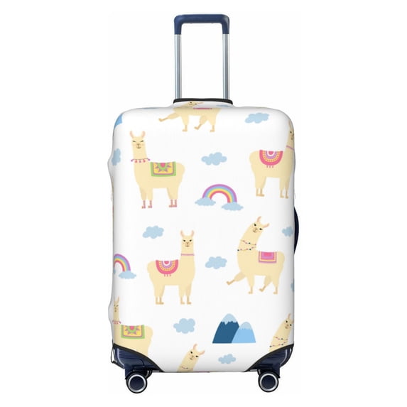 PAYOHTO Highly Elastic Spandex Suitcase Cover Luggage Cover Medium Fits 22 to 24 Inch Cute llama Seamless Pattern