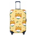 thumbnail image 1 of PAYOHTO Highly Elastic Spandex Suitcase Cover Luggage Cover Medium Fits 22 to 24 Inch Shiba Inu Dog Have Leaf on Head, 1 of 8