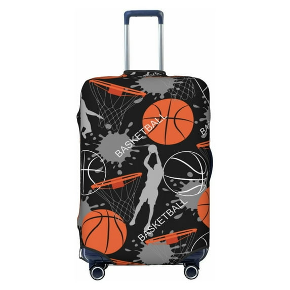 PAYOHTO Highly Elastic Spandex Suitcase Cover Luggage Cover Small Fits 18 to 21 Inch Basketball Game Pattern